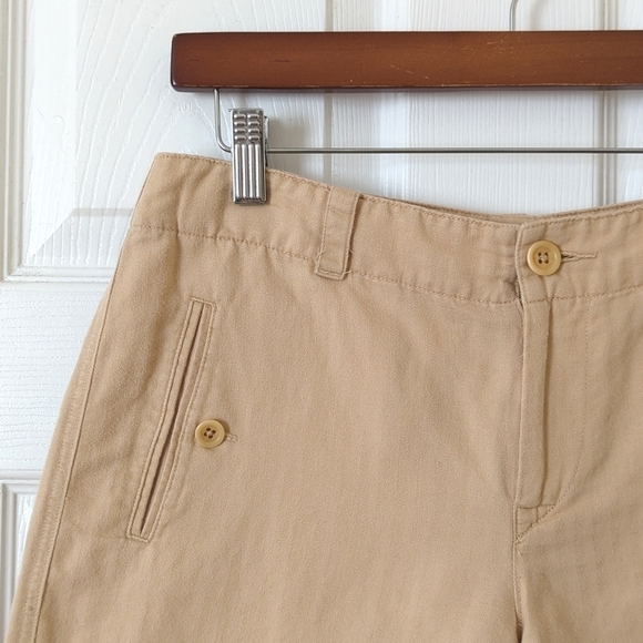 Lauren Ralph Lauren Classic Lightweight Soft Linen Blend Mid Rise Shorts Tan 2 - Picture 6 of 10
